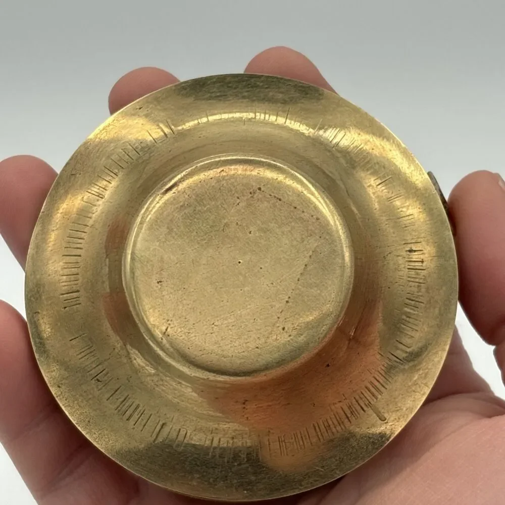 Vintage Brass Small/Miniature Basket Candy Trinket Dish - Decorative